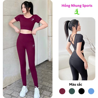 Bộ tập Gym Yoga nữ, Set đồ tập gym quần dài ôm body nâng mông co giãn mềm mại thoáng mát B12