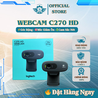 [🔰Chính Hãng] Webcam Logitech C270 – 720p/30fps, RightLightTM2, Mic Giảm Ồn, USB Plug-and-Play