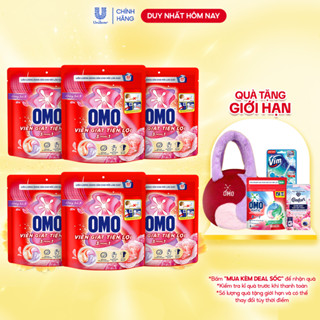 Combo 6/10 túi viên giặt tiện lợi OMO 3 trong 1 (30 viên/50 viên)