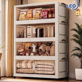 70CM Tủ nhựa đa năng đựng đồ Tủ gấp trong suốt gia đình mới Chiều rộng 50cm, 1-5 lớp để lựa chọn cửa đôi chống bụi