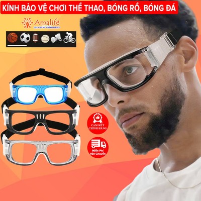 Kính Bảo Vệ Chơi Thể Thao, Bóng Rổ, Bóng Đá Chống Sương Mù, Mồ Hôi Cao Cấp - Có Thể Lắp Mắt Kính Cận - Hãng Amalife