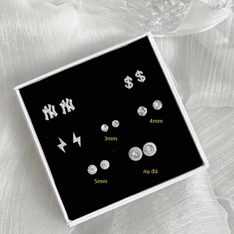 Bông tai bạc ta các mẫu hót nam nữ đeo được