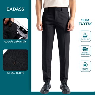 Quần Âu Nam BADASS Dày Dặn, Slim Dáng Trẻ Trung, Thanh Lịch - QASTK410