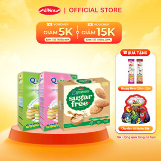 Combo Bánh Quasure Sugar Free 240g & Bánh Bông Lan Quasure Light Bibica 180g