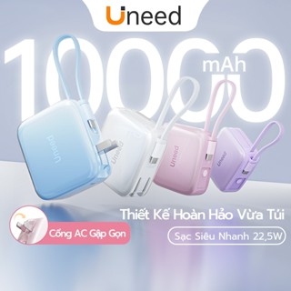 【BH 2 NĂM Mini Sạc Dự Phòng Uneed Powerbank 10000mAh, Sạc Nhanh 22.5W, Pin Sạc Type‐C/L, Sạc Dựng Phòng Không Dây