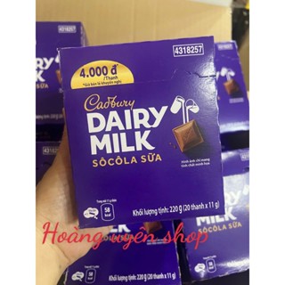  Hộp 20 Thanh Socola Cadbury Dairy Milk 220g - Vị Sữa Nhập Khẩu Malaysia Hàng Công Ty 