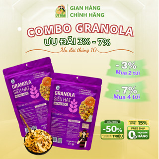 Granola Siêu Hạt Dinh Dưỡng Nướng Mộc Ăn Kiêng, Giảm Cân, Không Đường, Không Yến Mạch - 250gram
