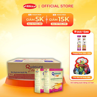 Thùng 20 Hộp Bánh Bông Lan Quasure Light Bibica 126g - Sản phẩm dành cho người ăn kiêng, tiểu đường
