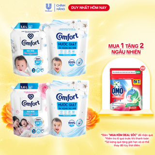 Combo Nước giặt Comfort đa năng dịu nhẹ và Nước xả vải Comfort Dịu nhẹ 3.1kg+3.6L
