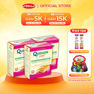 Combo 3 Hộp Bánh Bông Lan Quasure Light Bibica 126g - Thực phẩm cho người ăn kiêng, tiểu đường