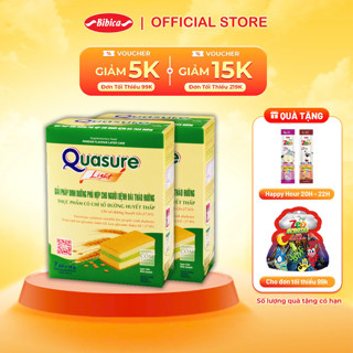 Combo 2 Hộp Bánh Bông Lan Quasure Light Cốm Bibica 126g, Thực Phẩm Cho Người Ăn Kiêng, Tiểu Đường