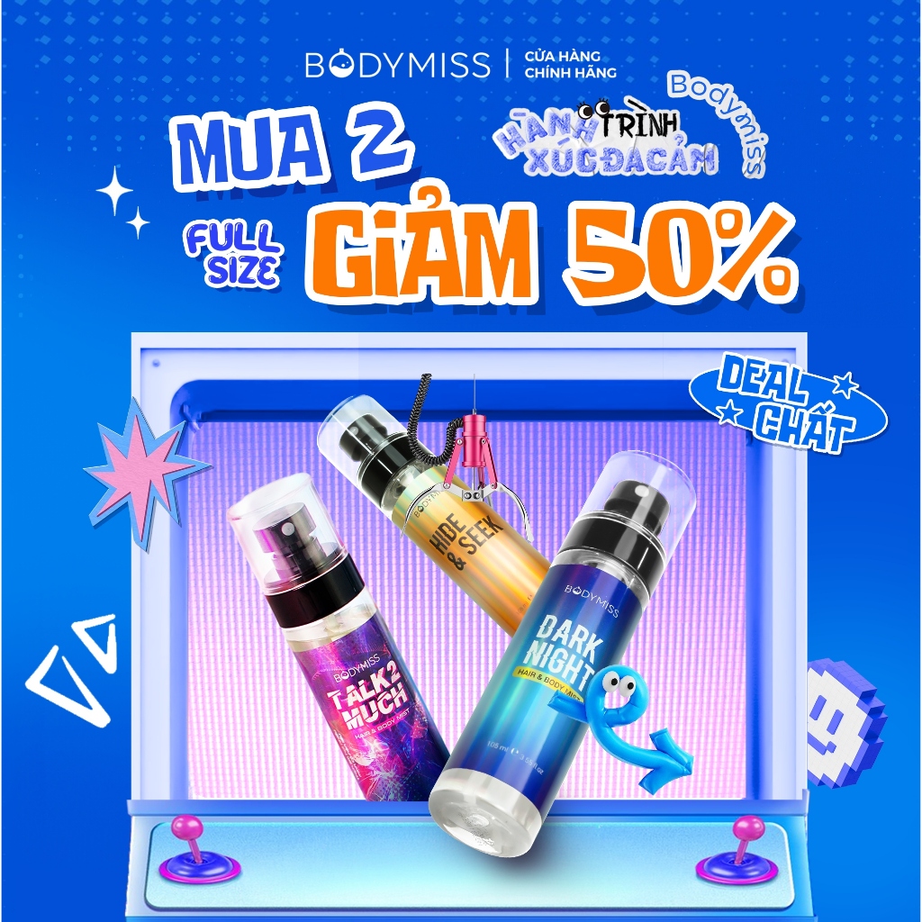 [MUA 2 GIẢM 50%] Body Mist Nam Nữ Bodymist Xịt Thơm Hương Nước Hoa Unisex Lưu Hương Lâu BODYMISS