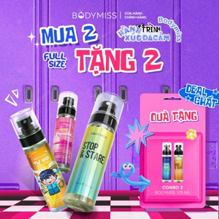   MUA 2 TẶNG 2 FULLSIZE  Body Mist Nước Hoa Khử Mùi Nam Nữ Xịt Thơm Cơ Thể Trẻ Trung BODYMISS 