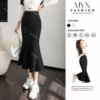 Chân Váy Đuôi Cá Dáng Dài Cạp Chun Ôm Body Big Size Vải Umi Hàn Cao Cấp Co Giãn 4 Chiều Hack Dáng [MYN 517]