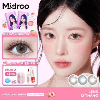 Midroo 0-6 Độ Lens Giãn Tròng to 14.2mm Real Me Lens Mắt Cận 2 chiếc Kính áp tròng