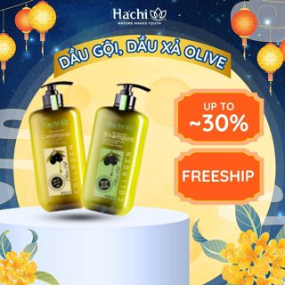 Dầu gội dầu xả Hachi Việt Nam Anti-dandruff chiết xuất Olive dành cho tóc gàu, nấm ngứa