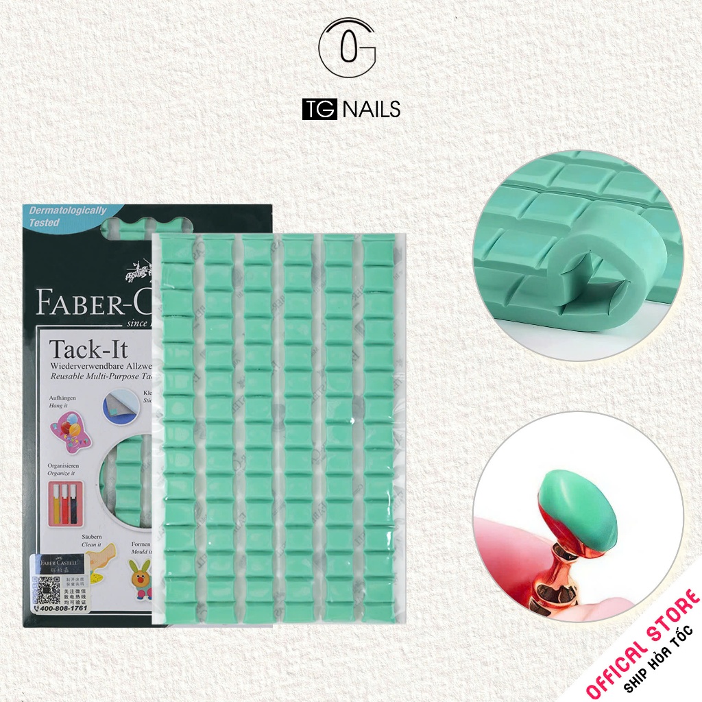 Đất set dính móng giả trên đế gắn móng mẫu