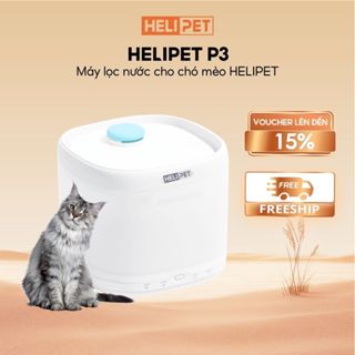 Máy lọc nước thông minh cho chó mèo sử dụng bơm không dây HELIPET P3