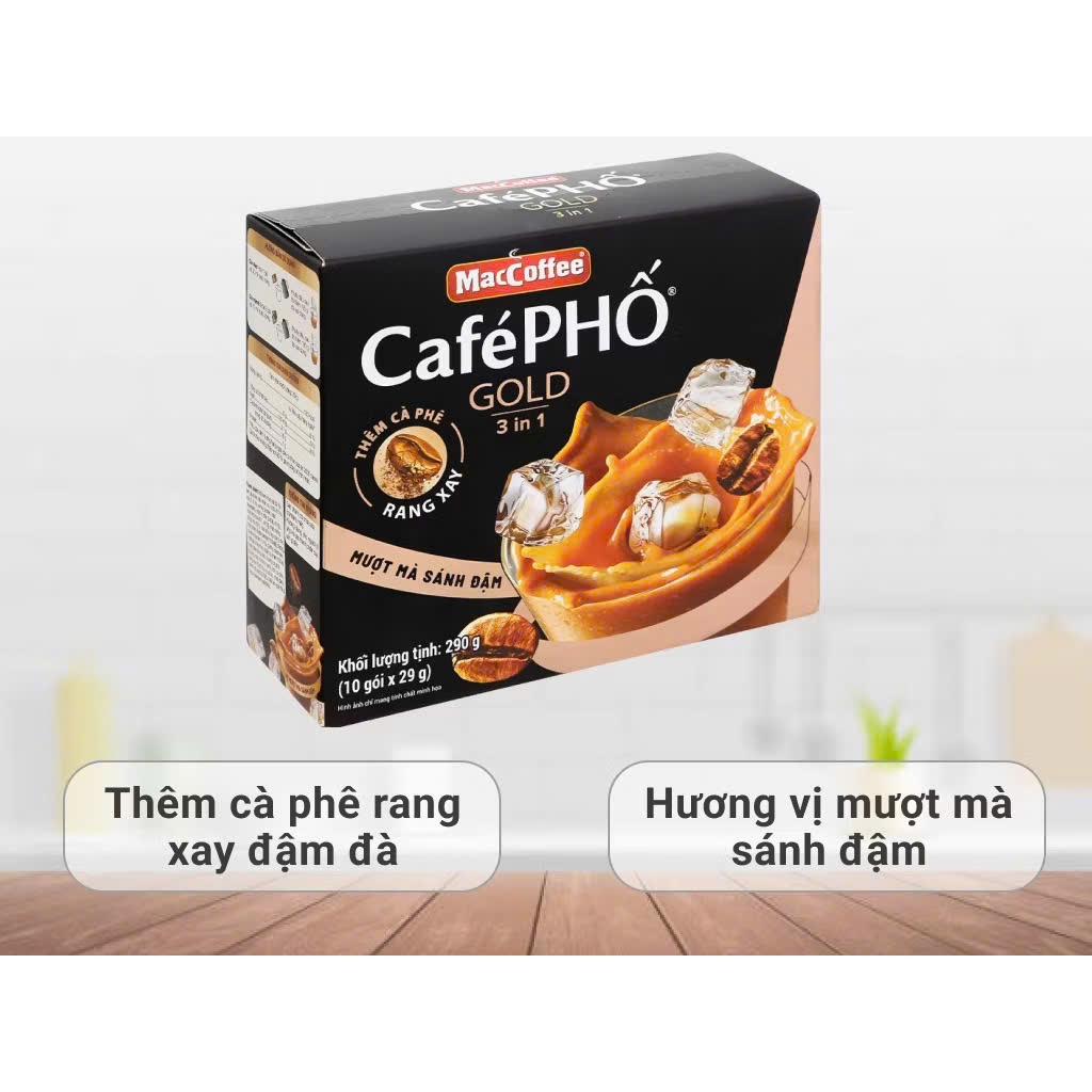 Date 2027-Cafe phố GOLD cà phê sữa đá Hộp 290g
