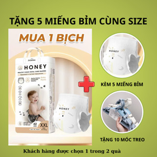 ( S ) Bỉm tã quần/dán Momo Honey siêu thấm NB/S/L48/M52/XL50/XXL48/XXXL46