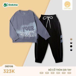  8-12Y Bộ dài tay bé trai Dokma DB3106 DB3107 