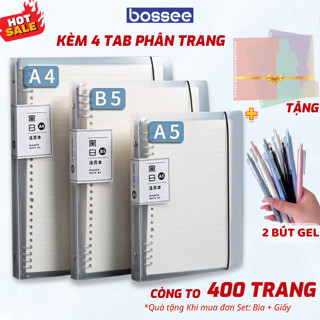 Sổ Còng Kèm Tab phân trang True Color, Sổ Còng A4/B5/B4 Kèm Ruột Giấy Refill 4 9 6 20 26 30 Còng Siêu Tiện Lợi