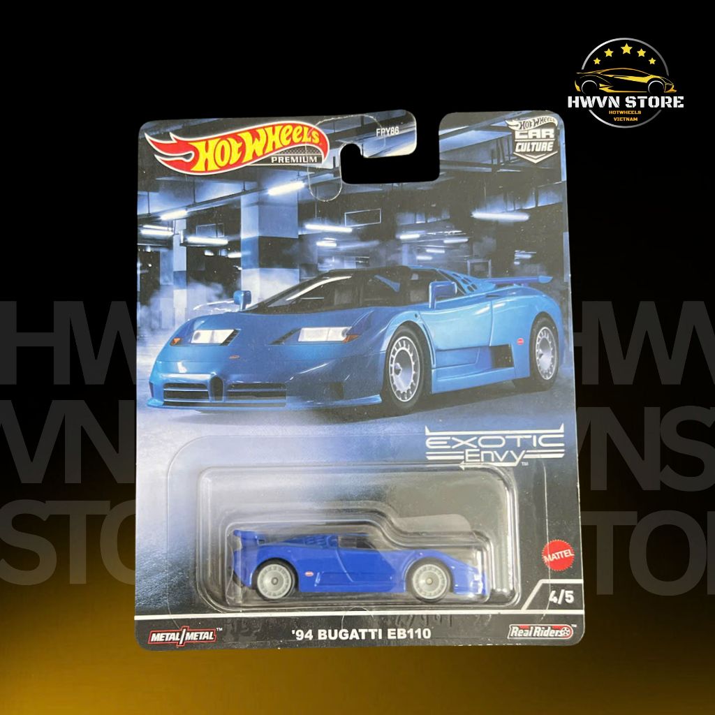Xe mô hình Hotwheels Premium '94 Bugatti EB110 máu xanh dương