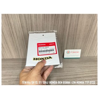 Tem nạ SH 13, SH 17 ( chử Honda Đen 65mm ) ( 1 Miếng ) 86641K01900ZB
