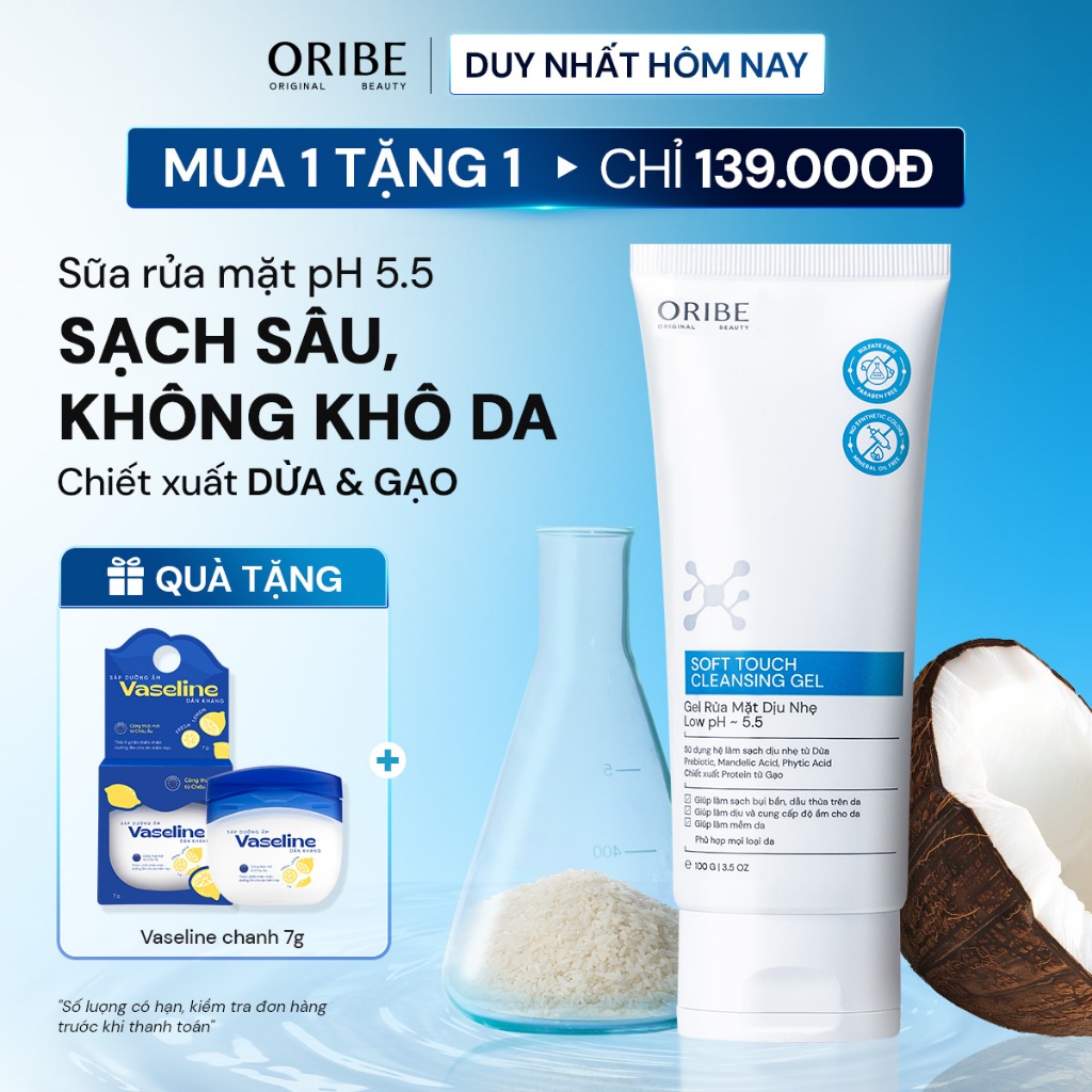 Sữa rửa mặt làm sạch dịu nhẹ Oribe Soft Touch dưỡng da ẩm mịn mềm mại dành cho mọi loại da