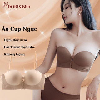 [LOẠI 1] Áo lót nữ DORIS cài trước nâng ngực, Áo ngực su AC667 không dây cài trước đệm dày 5cm Siêu nâng đẩy không gọng