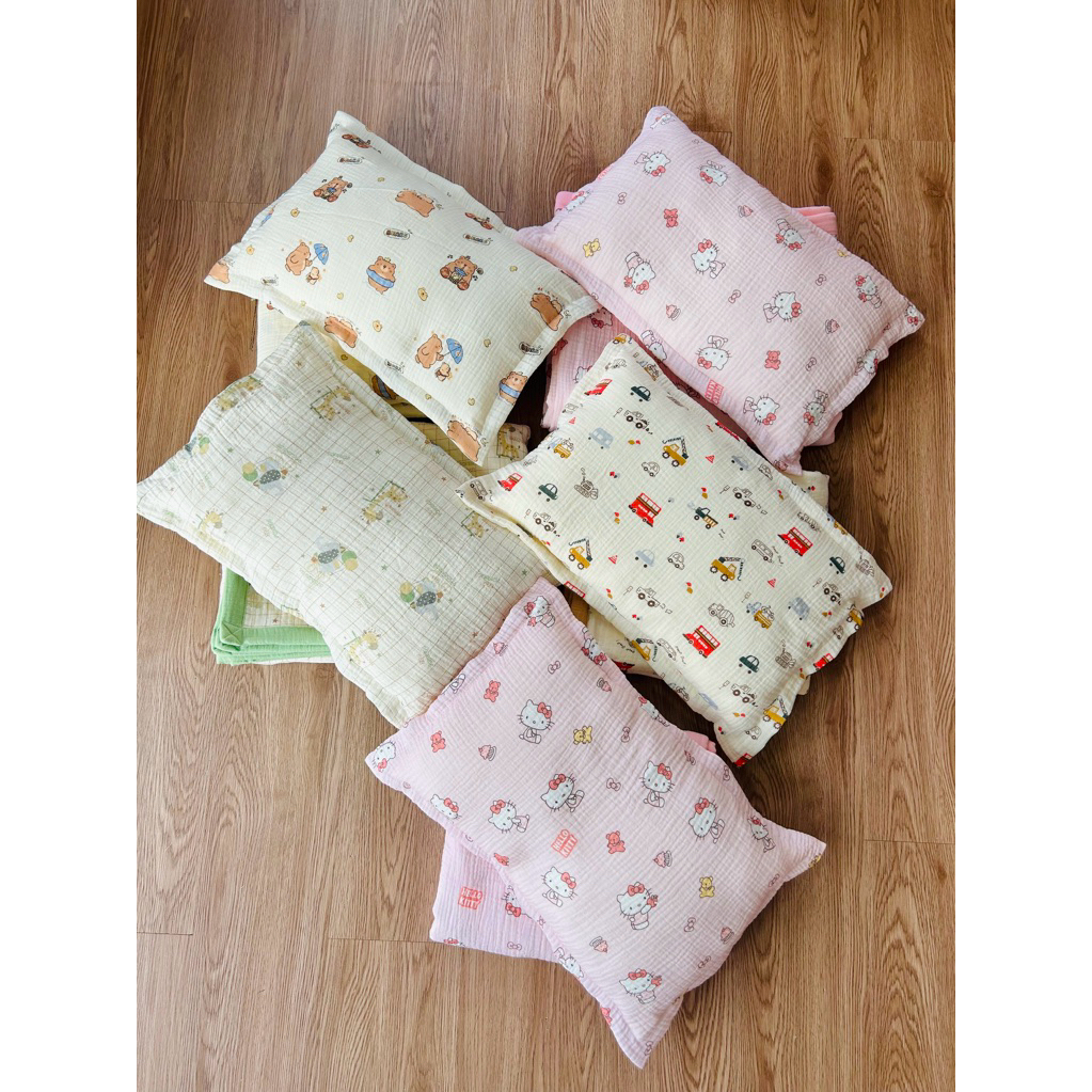 GỐI [LÓT ĐẦU] XÔ MUSLIN CHO BÉ SƠ SINH