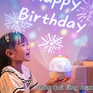 Đèn ngủ chiếu sao cổ tích, âm nhạc đại dương, sinh nhật xoay tự động đèn led lãng mạn quà sinh nhật Quà tặng ngày lễ