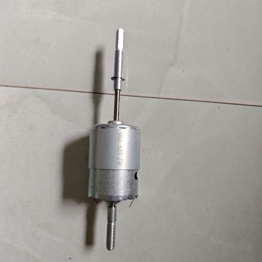Mô tơ 755 12v chế quạt chạy acquy 12v, adapter 12v