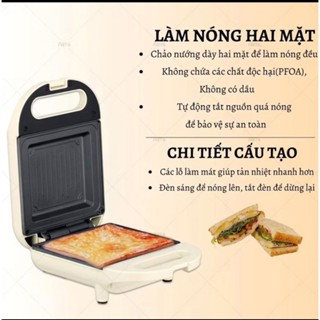 Máy kẹp bánh mì mini đa năng – nướng sandwich, ốp trứng, tiện lợi