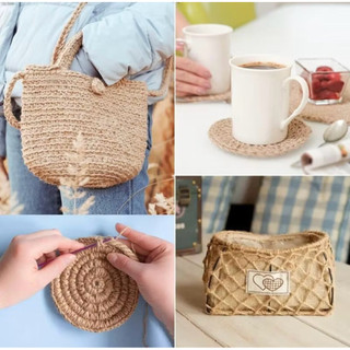 [ A142 ] Sỉ Cuộn dây thừng 1ly, 4ly, dây thừng gai, dây cói, dây bố dùng trang trí hộp quà, lọ hoa, làm nơ, hanmade