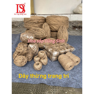[ A142 ] Sỉ Cuộn dây thừng 1ly, 4ly, dây thừng gai, dây cói, dây bố dùng trang trí hộp quà, lọ hoa, làm nơ, hanmade