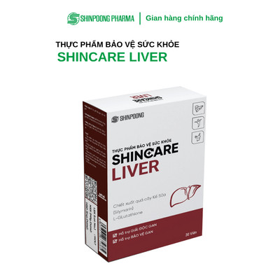 Thực phẩm bảo vệ sức khỏe Shinpoong Pharma SHINCARE LIVER Hỗ Trợ Giải Độc Gan (30 Viên)
