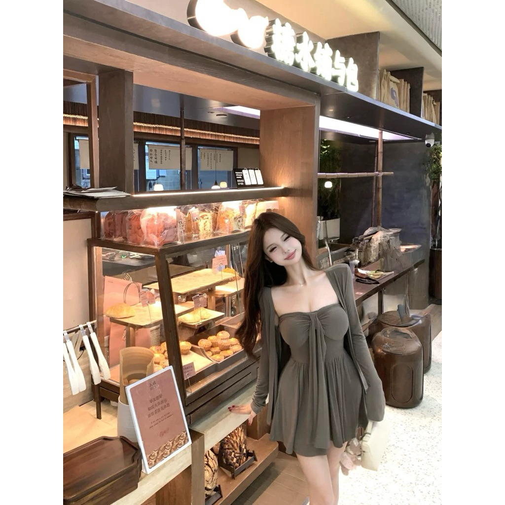 Set áo ống quây phối áo khoác cardigan(ko kèm quần) TABISHOP Set đồ nữ dễ thương mặc hè đi chơi du lịch(165) | BigBuy360 - bigbuy360.vn