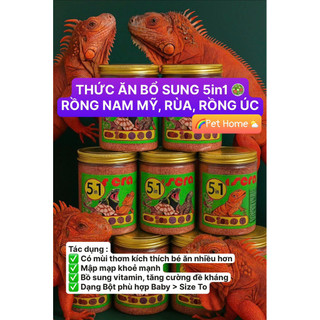 Hủ Bột Thức Ăn Bổ Sung 5in1 cho Iguana, rồng úc và rùa