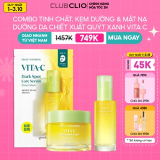 [Săn Deal] Combo Goodal Dưỡng Da Đều Màu Green Tangerine Vita C (Serum 40ml + Kem Dưỡng + Mặt Nạ Giấy / Chống Nắng)