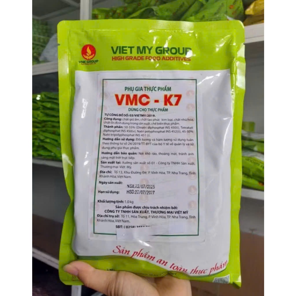 VMC K7 PHỤ GIA TẠO GIÒN DAI KẾT DÍNH CHO GIÒ CHẢ