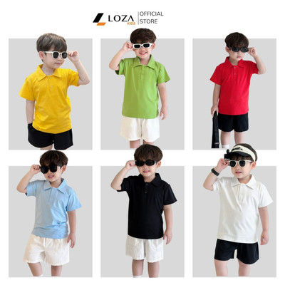 Áo polo bé trai, bé gái nhiều màu - Áo thun có cổ cho bé Loza Kids PH403319