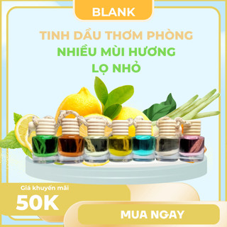 Nước hoa ô tô Blank 7 mùi hương cao cấp  8ml nhập khẩu lọ nhỏ, Sáp thơm xe ô tô khử mùi hiệu quả, mùi thơm dễ chịu