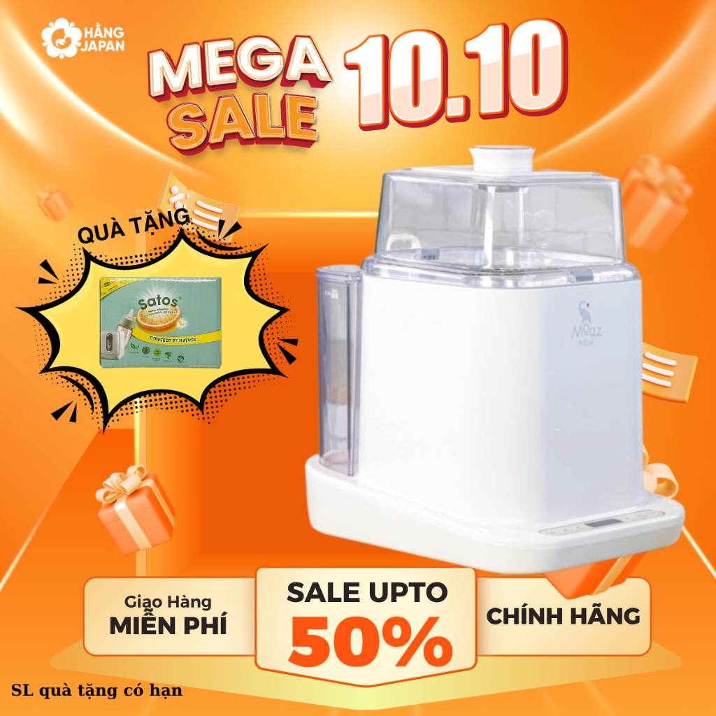 Máy rửa bình sữa Moaz Bebe MB064 Tặng bột rửa bình