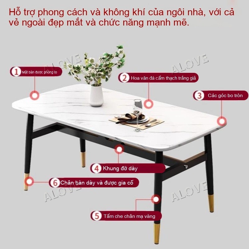 Bàn ăn nhàu má thạch sang trọng Phong cách hiện đại bền lâu nhiều mẫu mã giá rẻ giao hàng toàn quốc | BigBuy360 - bigbuy360.vn