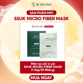 Mặt Nạ Vải Vi Sợi Be'Balance SSUK MICRO FIBER MASK Chiết Xuất 4 Loại Ngải Cứu kết hợp NMN và Cà Chua Xanh 1 Hộp 10 Miếng