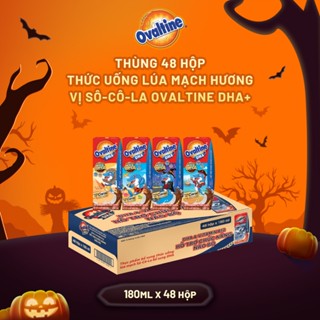 [Date T12.2025] Thùng 48 hộp Thức uống lúa mạch hương vị sô-cô-la Ovaltine DHA+ (180ml x 48)