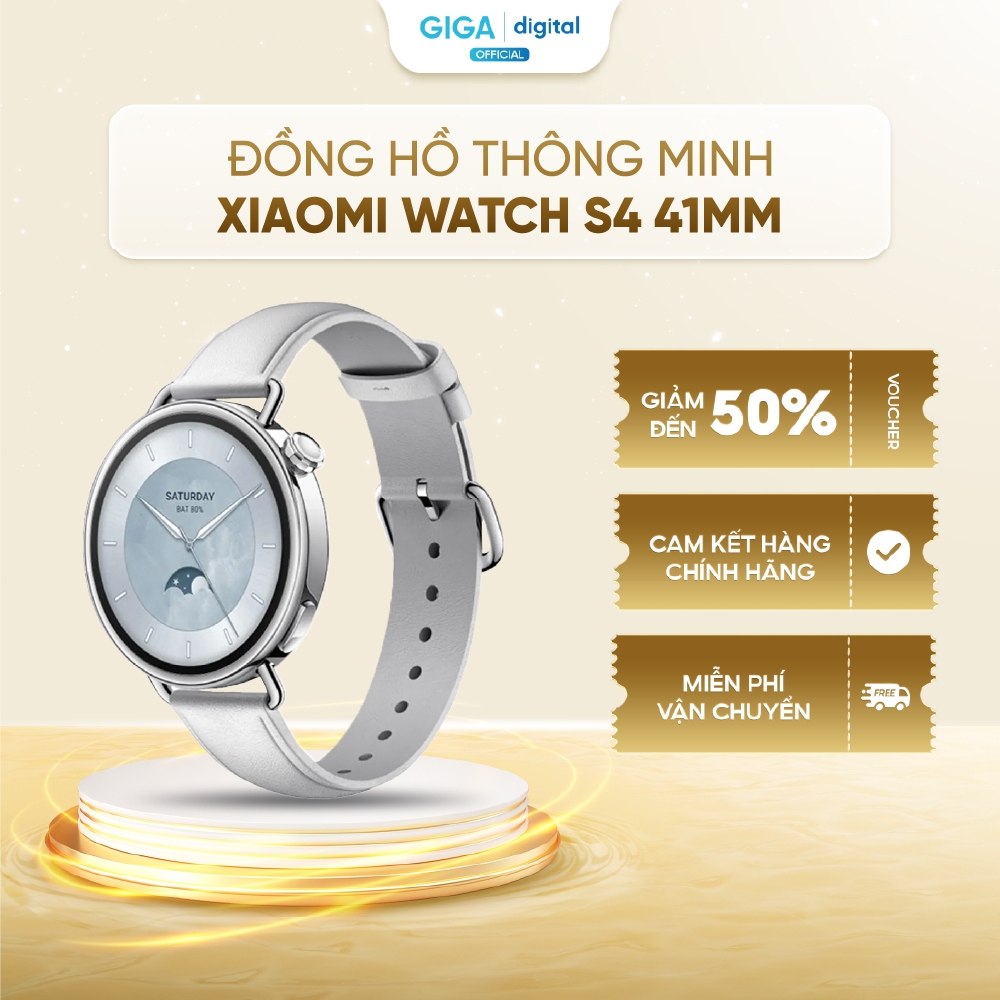 Đồng hồ thông minh Xiaomi Watch S4 41mm - Màn hình AMOLED 1.32inch - 320mAh - Chống nước 5ATM