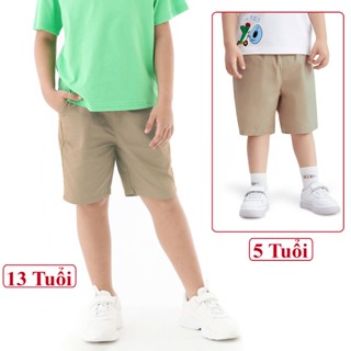 Quần Đùi Short Kaki Trẻ Em Cho Bé Trai Bé Gái Đi Học Kookoo, Quần Đùi Sooc Kaki Ngắn Cạp Chun Cho Bé Trai