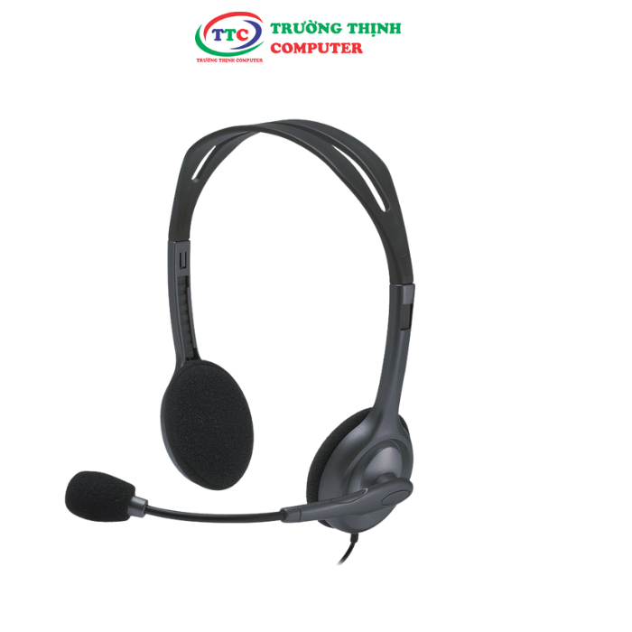 Tai nghe có dây On-ear Logitech H111 Bạc - Hàng chính hãng